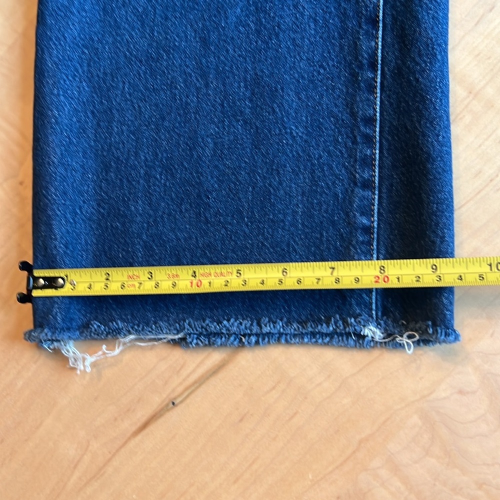 BUCK MASON Wide Leg Button Fly High Waisted Denim Deck Jean - Picture 10 of 10